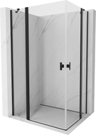 Mexen Mist Duo Duschkabine schwenkbar 100 x 70 cm, transparent, schwarz - 8A4-100-070-70-00