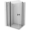 Mexen Mist Duo Duschkabine schwenkbar 110 x 70 cm, transparent, schwarz - 8A4-110-070-70-00