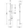 Mexen DQ49 verstellbares Duschset, schwarz - 785494581-75