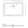 Mexen Flow rechteckige Slim-Duschwanne 80 x 75 cm, schwarzmatt - 46R707580