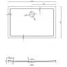 Mexen Flow rechteckige Duschwanne Slim 140 x 85 cm, schwarz matt - 46R708514