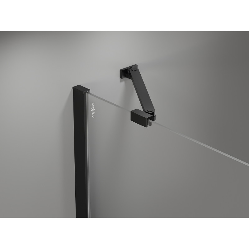 Mexen Mist Duo Pendeltür-Duschkabine 120 x 90 cm, transparent, schwarz - 8A4-120-090-70-00