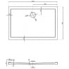 Mexen Flow rechteckige Duschwanne Slim 160 x 90 cm, schwarzmatt - 46R709016