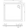 Mexen Flow Duschwanne quadratisch Slim 100 x 100 cm, weiß glänzend - 46S101010