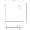 Mexen Flow Quadrat-Duschwanne Slim 100 x 100 cm, Schwarz matt - 46S701010