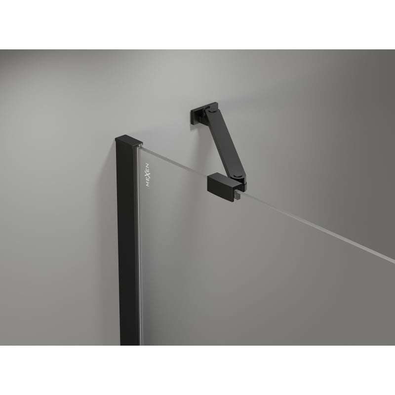 Mexen Mist Duo Duschkabine schwenkbar 120 x 100 cm, transparent, schwarz - 8A4-120-100-70-00