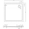 Mexen Flow Duschwanne quadratisch slim 95 x 95 cm, schwarz matt - 46S709595