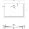 Mexen Flow+ rechteckige Duschwanne 110 x 70 cm, weiß glänzend - 46R107011H