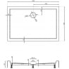 Mexen Flow+ rechteckige Duschwanne 120 x 70 cm, schwarzmatt - 46R707012H