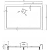 Mexen Flow+ Rechteckige Duschwanne 80 x 70 cm, schwarzmatt - 46R707080H