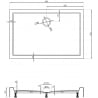 Mexen Flow+ rechteckige Duschwanne 90 x 70 cm, schwarzmatt - 46R707090H