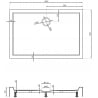 Mexen Flow+ rechteckige Duschwanne 100 x 80 cm, weiß glänzend - 46R108010H