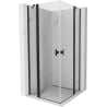 Mexen Mist Duo Duschkabine schwenkbar 115 x 115 cm, transparent, schwarz - 8A4-115-115-70-00