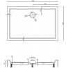Mexen Flow+ rechteckige Duschwanne 110 x 80 cm, weiß glänzend - 46R108011H