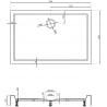 Mexen Flow+ rechteckige Duschwanne 90 x 80 cm, weiß glänzend - 46R108090H
