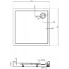 Mexen Flow+ Duschwanne quadratisch 70 x 70 cm, weiß glänzend - 46S107070H