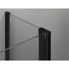 Mexen Mist Duo Duschkabine schwenkbar 80 x 75 cm, schwarzer Rahmen, schwarz - 8A4-080L-075P-70-70