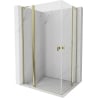 Mexen Mist L Duo Duschkabine schwenkbar 110 x 100 cm, transparent, gold - 8A4L-110-100-50-00