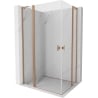 Mexen Mist L Duo Duschkabine Schwingtür 100 x 95 cm, transparent, gebürstetes Kupfer - 8A4L-100-095-65-00