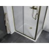Mexen Apia Schiebedusche 110 x 90 cm, transparent, gold + Flat-Duschwanne, weiß - 840-110-090-50-00-4010G