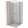 Mexen Mist L Duo Duschkabine mit Schwingtür 115 x 115 cm, transparent, gebürstetes Kupfer - 8A4L-115-115-65-00