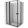 Mexen Mist Duo Duschkabine schwenkbar 75 x 70 cm, schwarzer Rahmen, schwarz - 8A4-075L-070P-70-70
