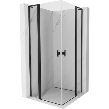 Mexen Mist L Duo Duschkabine 120 x 120 cm, transparent, schwarz - 8A4L-120-120-70-00
