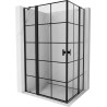 Mexen Mist Duo Duschkabine mit Schwingtüren 105 x 80 cm, schwarzes Gitter, schwarz - 8A4-105L-080P-70-77