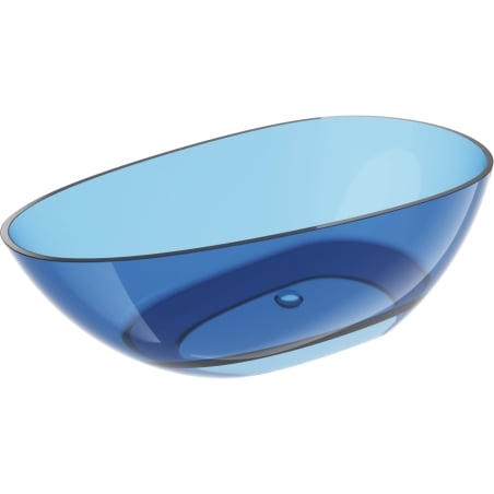 Mexen Glass Denim freistehende transparente Badewanne 170 x 85 cm, Chrom-Abfluss - 58061708507