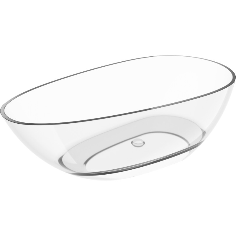 Mexen Glass klare freistehende Badewanne transparent 170 x 85 cm, Chrom-Stöpsel - 58061708508