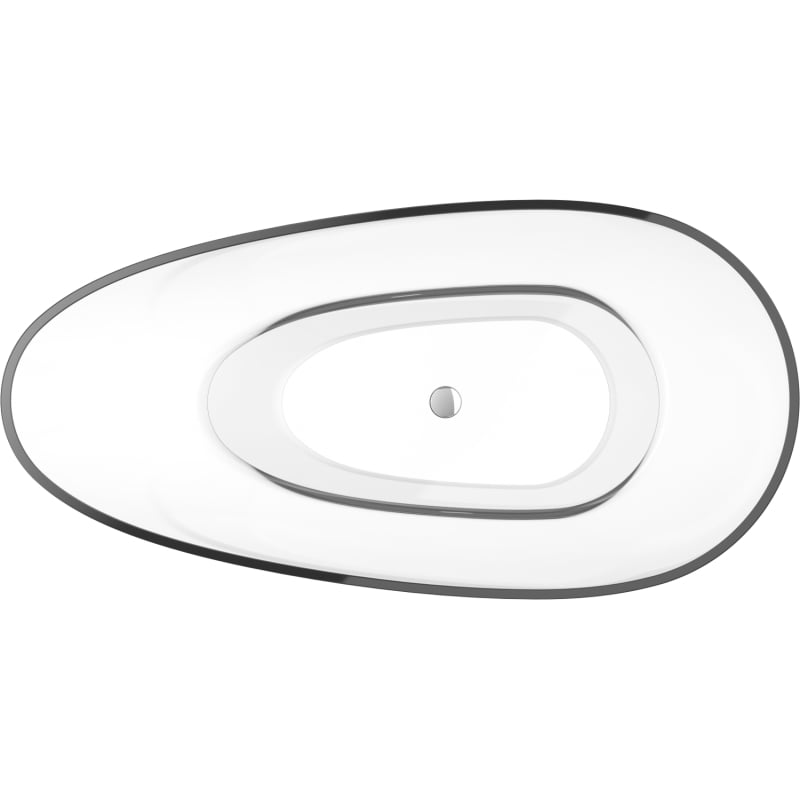 Mexen Glass klare freistehende Badewanne transparent 170 x 85 cm, Chrom-Stöpsel - 58061708508