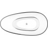 Mexen Glass klare freistehende Badewanne transparent 170 x 85 cm, Chrom-Stöpsel - 58061708508