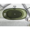 Mexen Pure Olive freistehende Badewanne transparent 170 x 80 cm, Chromverschluss - 58071708001