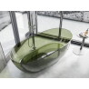 Mexen Pure Olive freistehende Badewanne transparent 170 x 80 cm, Chromverschluss - 58071708001