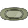 Mexen Pure Olive freistehende Badewanne transparent 170 x 80 cm, Chromverschluss - 58071708001