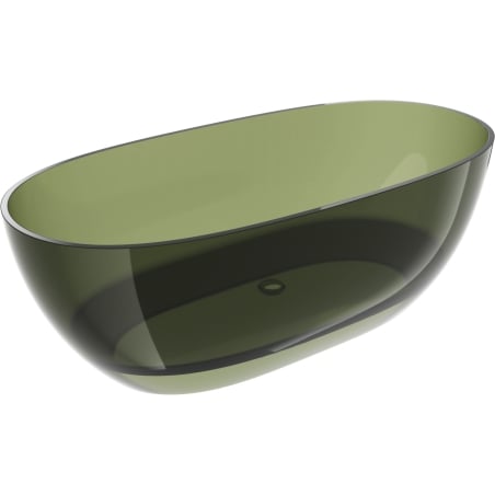 Mexen Pure Olive freistehende Badewanne transparent 170 x 80 cm, Chromverschluss - 58071708001