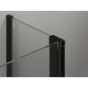 Mexen Mist Duo Pendeltür Dusche 115 x 110 cm, schwarzes Gitter, schwarz - 8A4-115L-110P-70-77