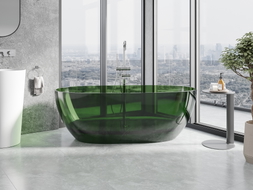 Mexen Pure Forest freistehende transparente Wanne 170 x 80 cm, Chromstopfen - 58071708002