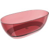 Mexen Pure Eozyna freistehende transparente Badewanne 170 x 80 cm, Stöpsel Chrom - 58071708003