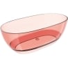 Mexen Pure Coral freistehende transparente Badewanne 170 x 80 cm, Chrom Stöpsel - 58071708004