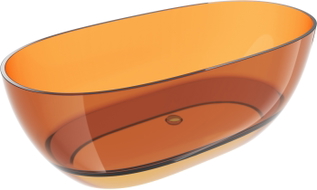Mexen Pure Rostfreistehende Transparente Wanne 170 x 80 cm, Chrom Stöpsel - 58071708006