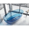 Mexen Pure Denim freistehende transparente Wanne 170 x 80 cm, Chromverschluss - 58071708007