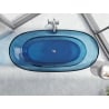 Mexen Pure Denim freistehende transparente Wanne 170 x 80 cm, Chromverschluss - 58071708007