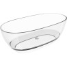 Mexen Pure klare freistehende transparente Badewanne 170 x 80 cm, Chromstopfen - 58071708008