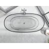 Mexen Pure klare freistehende transparente Badewanne 170 x 80 cm, Chromstopfen - 58071708008