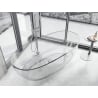 Mexen Pure klare freistehende transparente Badewanne 170 x 80 cm, Chromstopfen - 58071708008