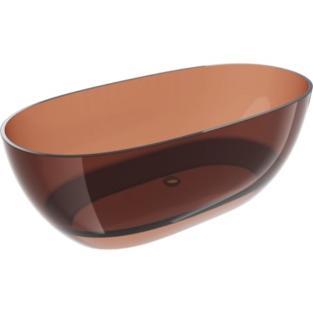 Mexen Pure cherry freistehende transparente Badewanne 170 x 80 cm, Chrom-Ablauf - 58071708009