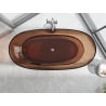 Mexen Pure cherry freistehende transparente Badewanne 170 x 80 cm, Chrom-Ablauf - 58071708009
