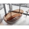 Mexen Pure cherry freistehende transparente Badewanne 170 x 80 cm, Chrom-Ablauf - 58071708009