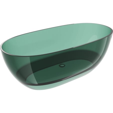 Mexen Pure teal freistehende transparente Badewanne 170 x 80 cm, Chromverschluss - 58071708011